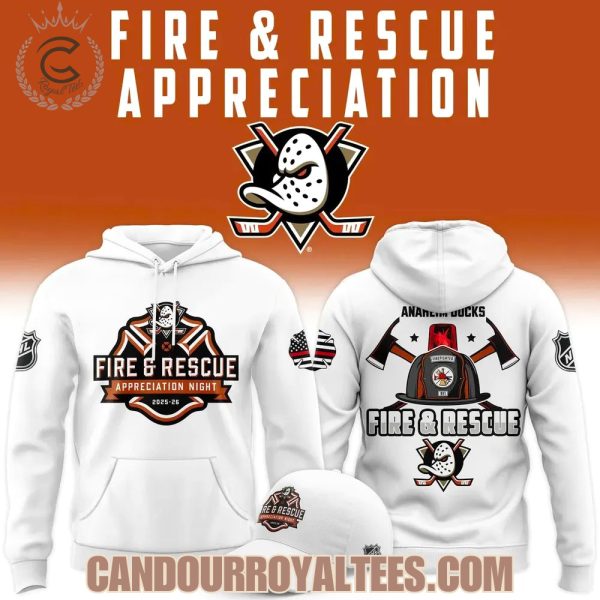 Anaheim Ducks 2025 Fire & Rescue Appreciation Night Hoodie