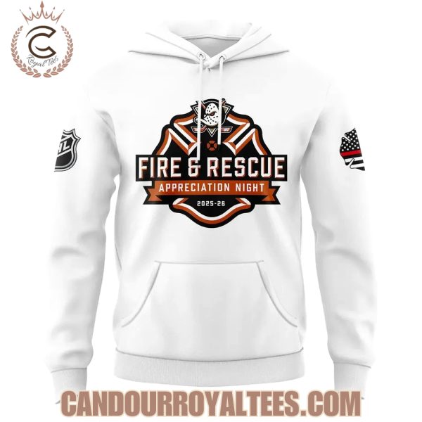 Anaheim Ducks 2025 Fire & Rescue Appreciation Night Hoodie