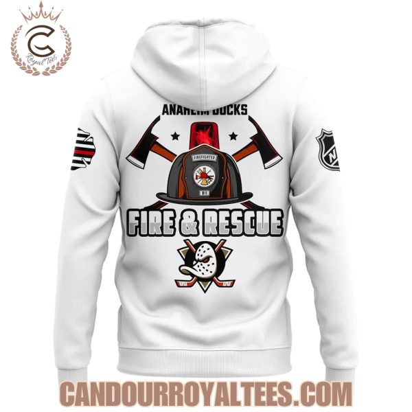 Anaheim Ducks 2025 Fire & Rescue Appreciation Night Hoodie