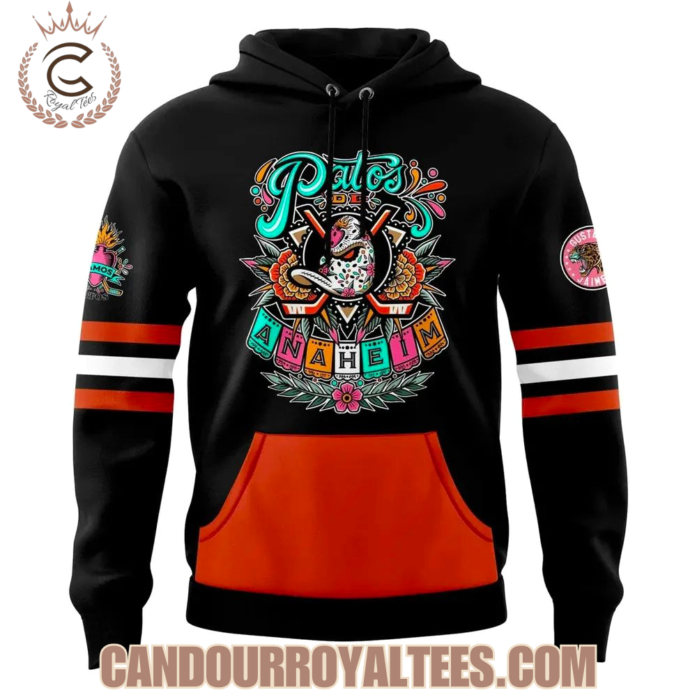 Anaheim Ducks Dia De Los Muertos Hoodie Anaheim Ducks Dia De Los Muertos Hoodie