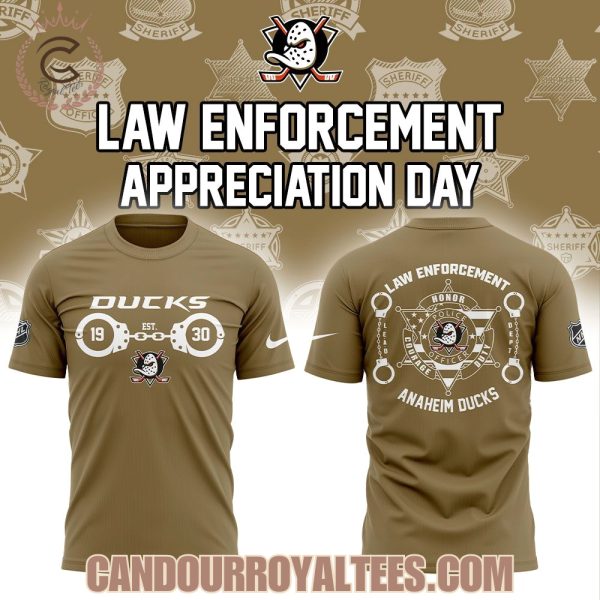 Anaheim Ducks Law Enforcement Appreciation Day Tshirt, Hoodie