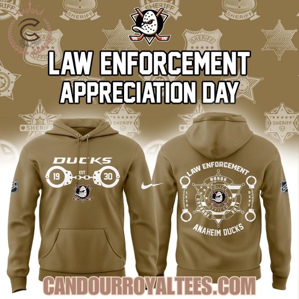 Anaheim Ducks Law Enforcement Appreciation Day Tshirt, Hoodie