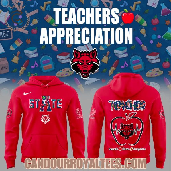 Arkansas State Red Wolves Teachers Appreciation 2025 Hoodie