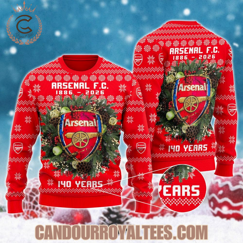 Arsenal F.C. 140 YEARS 3D Noel Sweater Arsenal F.C. 140 YEARS 3D Noel Sweater
