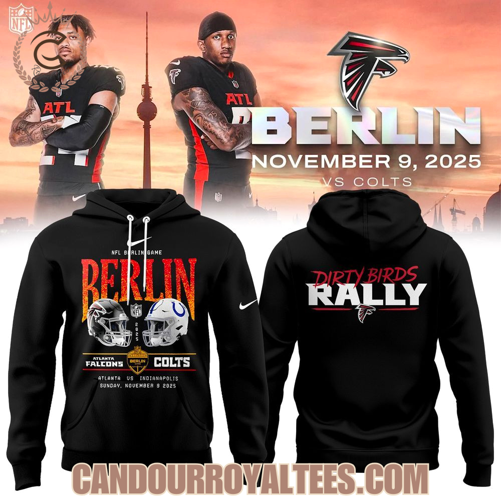 Atlanta Falcons Global Flight to Berlin 2025 Hoodie Atlanta Falcons Global Flight to Berlin 2025 Hoodie