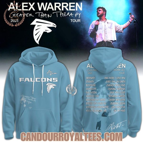 Atlanta Falcons x Alex Warren Cheaper Than Therapy Tour 2025 Hoodie