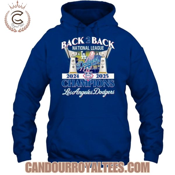 Back 2 Back National League 2024 2025 Champions Los Angeles Dodgers T-Shirt