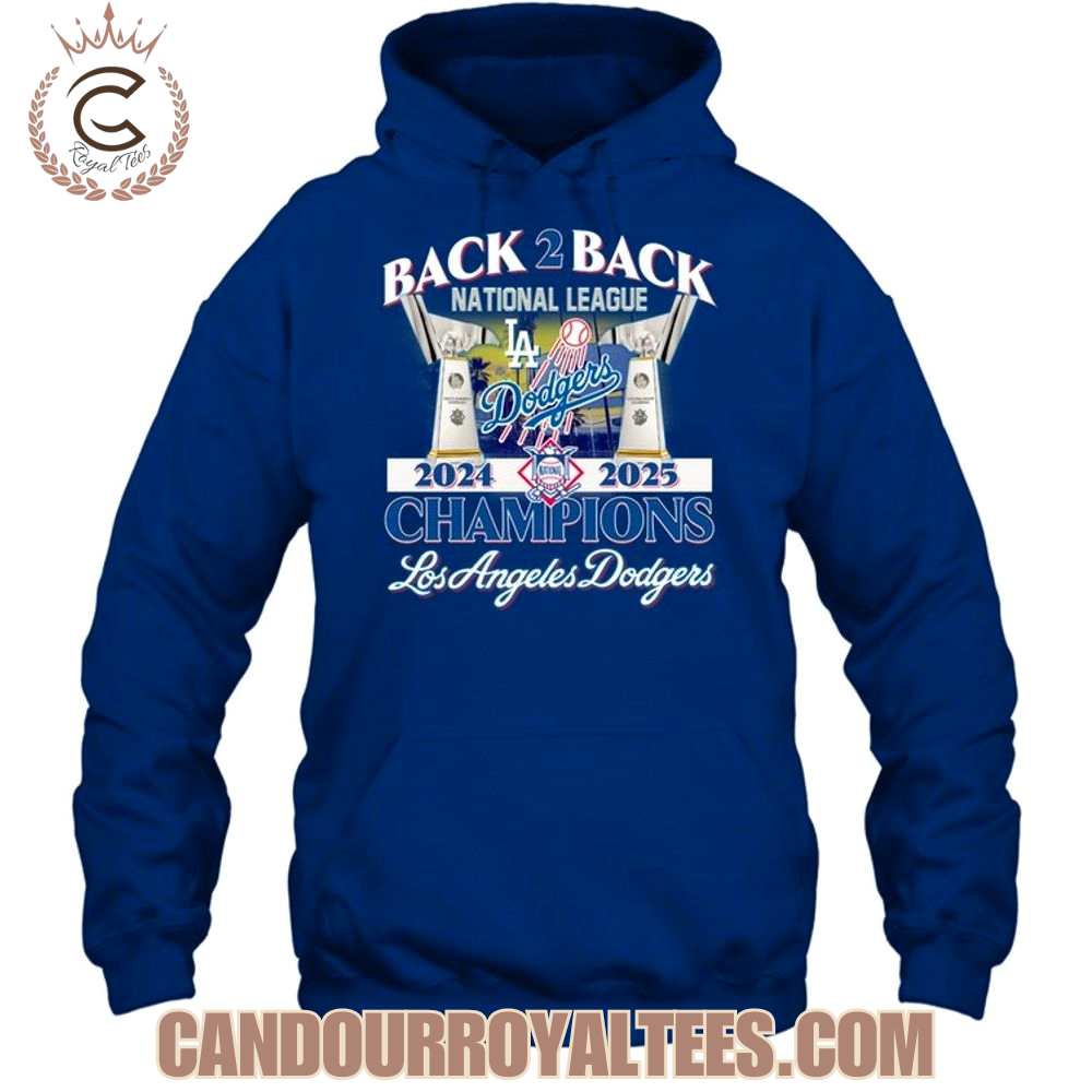 Back 2 Back National League 2024 2025 Champions Los Angeles Dodgers T-Shirt Back 2 Back National League 2024 2025 Champions Los Angeles Dodgers T-Shirt