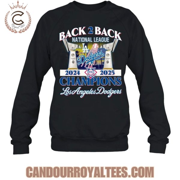 Back 2 Back National League 2024 2025 Champions Los Angeles Dodgers T-Shirt