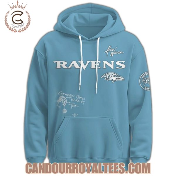Baltimore Ravens x Alex Warren Cheaper Than Therapy Tour 2025 Hoodie