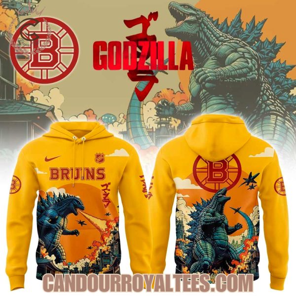 Boston Bruins x Godzilla 2025 Hoodie