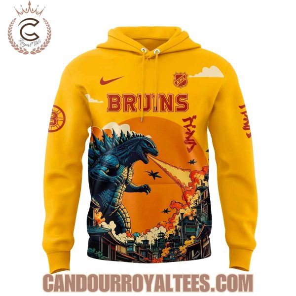 Boston Bruins x Godzilla 2025 Hoodie