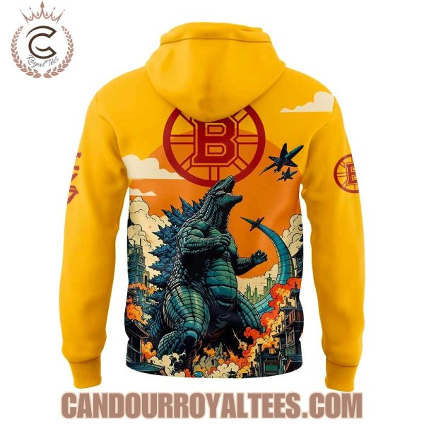 Boston Bruins x Godzilla 2025 Hoodie