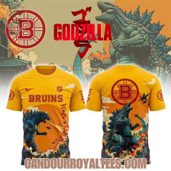 Boston Bruins x Godzilla 2025 Hoodie