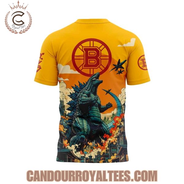 Boston Bruins x Godzilla 2025 Hoodie