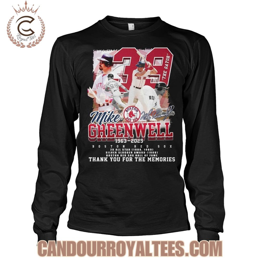 Boston Red Sox Mike Creenweell 1963-2025 Thank You For The Memories T-Shirt Boston Red Sox Mike Creenweell 1963-2025 Thank You For The Memories T-Shirt