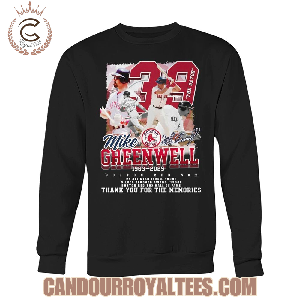 Boston Red Sox Mike Creenweell 1963-2025 Thank You For The Memories T-Shirt Boston Red Sox Mike Creenweell 1963-2025 Thank You For The Memories T-Shirt