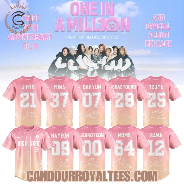 Boston Red Sox x Twice 10th Anniversary New Film & Special Album Release 2025 Jersey