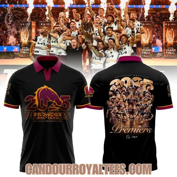 Brisbane Broncos 2025 Premiers Polo Shirt