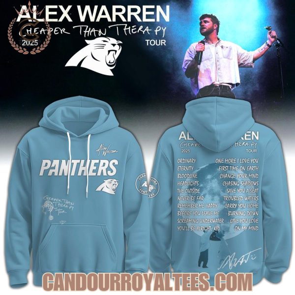 Carolina Panthers x Alex Warren Cheaper Than Therapy Tour 2025 Hoodie