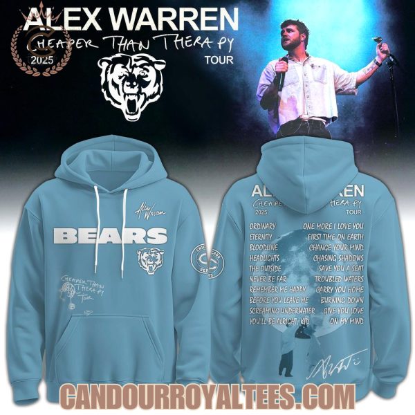 Chicago Bears x Alex Warren Cheaper Than Therapy Tour 2025 Hoodie
