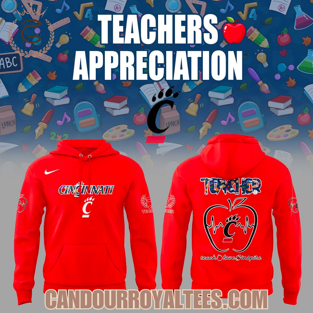 Cincinnati Bearcats Teachers Appreciation 2025 Hoodie Cincinnati Bearcats Teachers Appreciation 2025 Hoodie