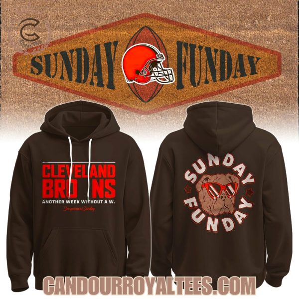 Cleveland Browns Sunday Funday Bulldog Hoodie Cleveland Browns Sunday Funday Bulldog Hoodie