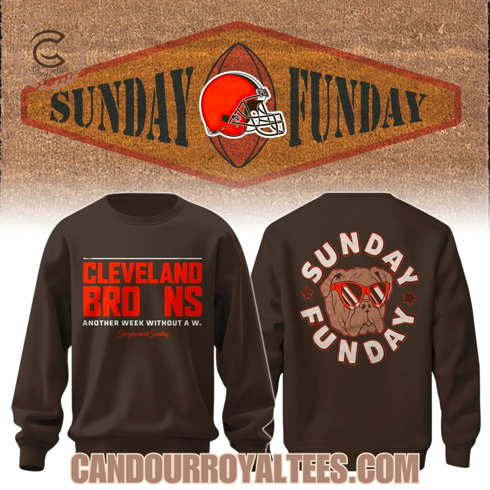 Cleveland Browns Sunday Funday Bulldog Hoodie Cleveland Browns Sunday Funday Bulldog Hoodie