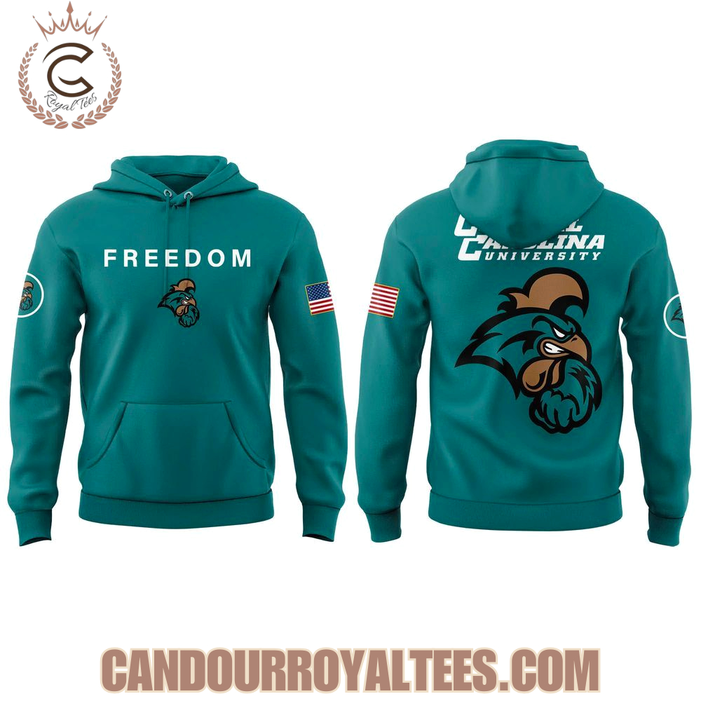Coastal Carolina Chanticleers Freedom Hoodie Coastal Carolina Chanticleers Freedom Hoodie