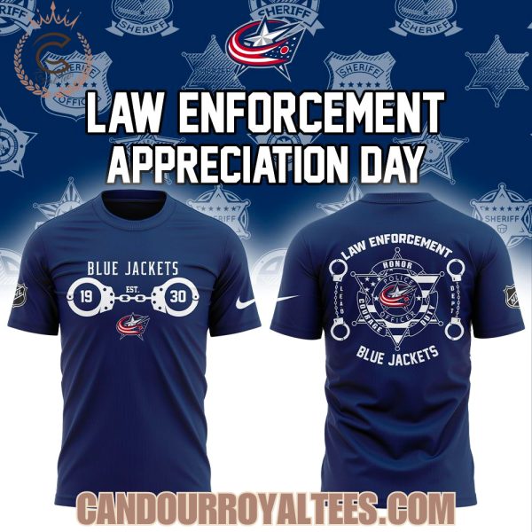 Columbus Blue Jackets Law Enforcement Appreciation Day Tshirt, Hoodie