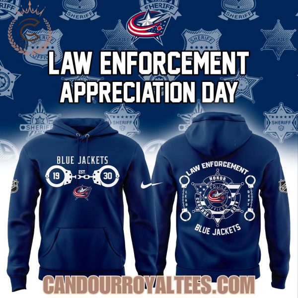 Columbus Blue Jackets Law Enforcement Appreciation Day Tshirt, Hoodie