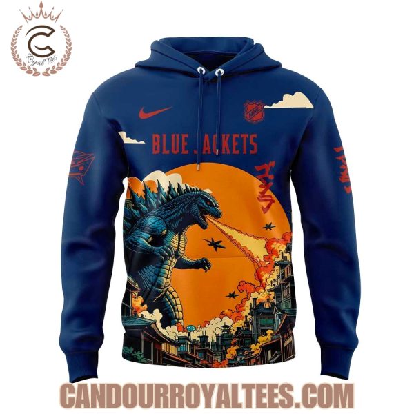 Columbus Blue Jackets x Godzilla 2025 Hoodie