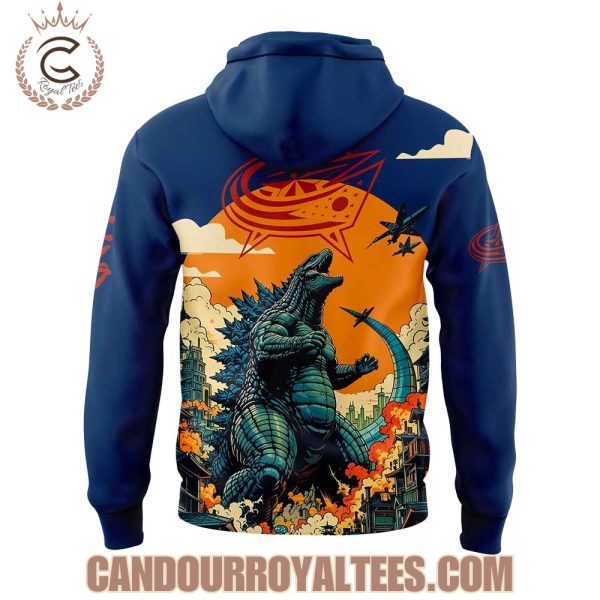 Columbus Blue Jackets x Godzilla 2025 Hoodie