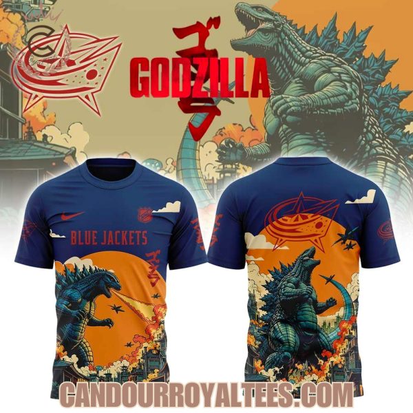 Columbus Blue Jackets x Godzilla 2025 Hoodie