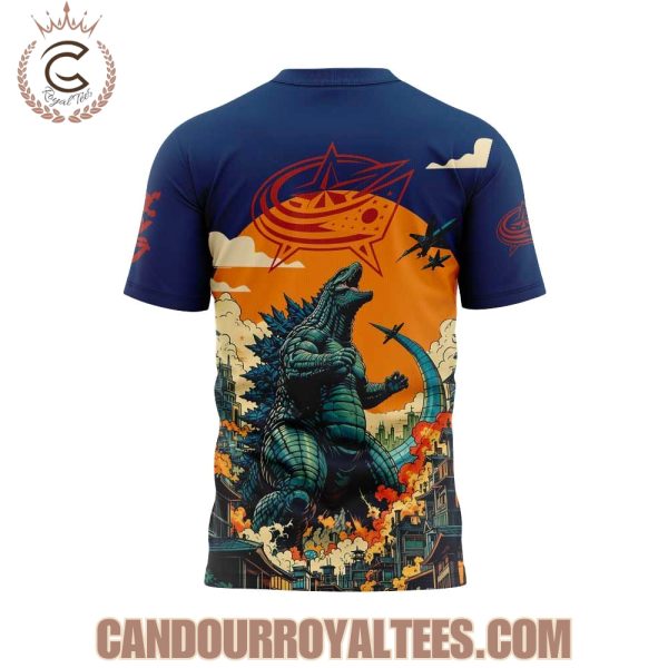 Columbus Blue Jackets x Godzilla 2025 Hoodie