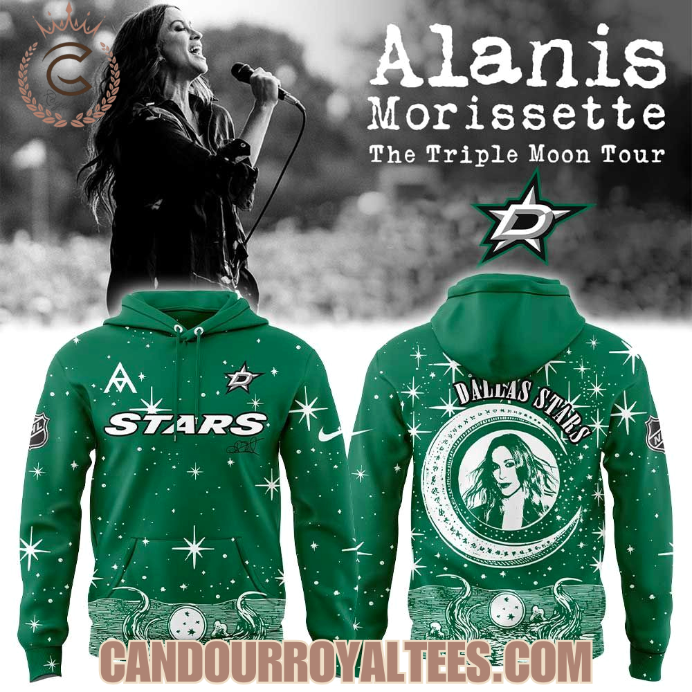Dallas Stars Alanis Morissette The Triple Moon Tour Hoodie Dallas Stars Alanis Morissette The Triple Moon Tour Hoodie