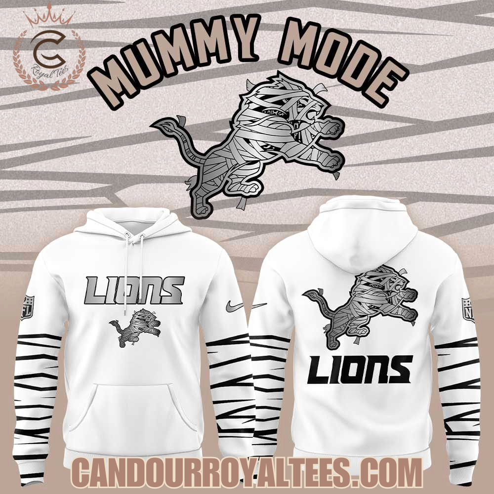 Detroit Lions Mummy Mode Hoodie White Detroit Lions Mummy Mode Hoodie White