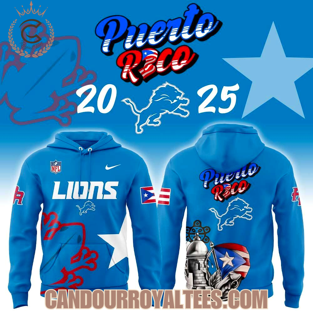 Detroit Lions Puerto Rico 2025 Hoodie Detroit Lions Puerto Rico 2025 Hoodie