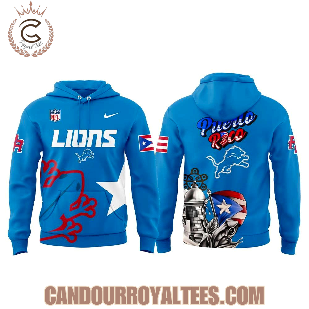 Detroit Lions Puerto Rico 2025 Hoodie Detroit Lions Puerto Rico 2025 Hoodie