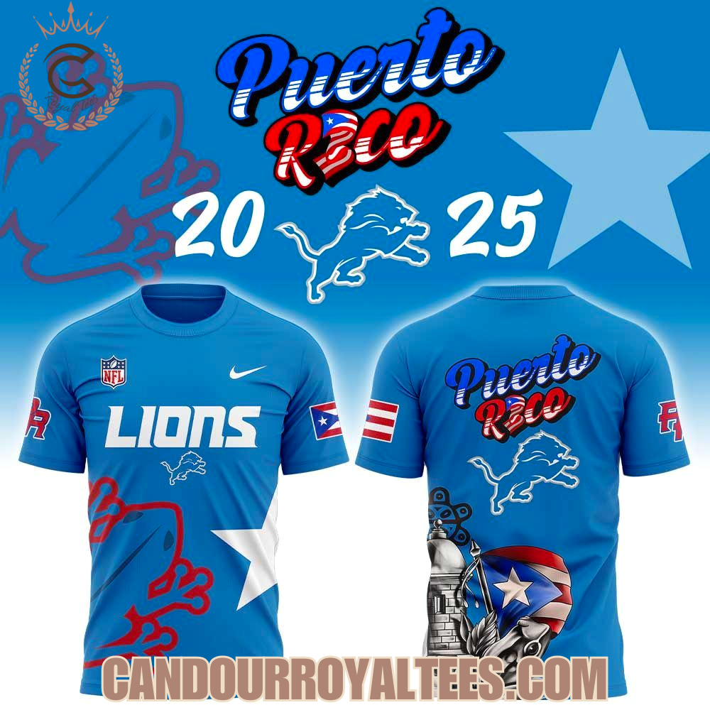 Detroit Lions Puerto Rico 2025 Hoodie Detroit Lions Puerto Rico 2025 Hoodie