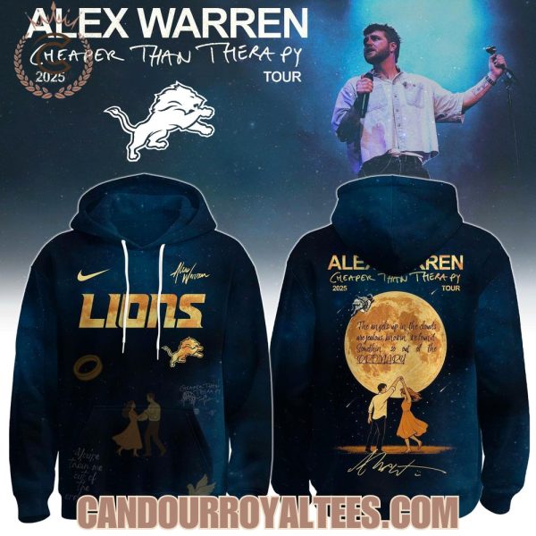 Detroit Lions x Alex Warren Cheaper Than Therapy Tour 2025 Hoodie