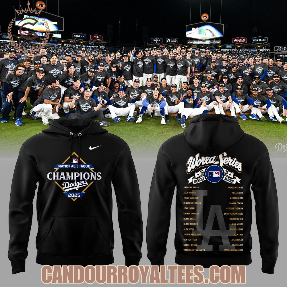 Dodgers Back to Back National League Champions 2025 Hoodie Dodgers Back to Back National League Champions 2025 Hoodie
