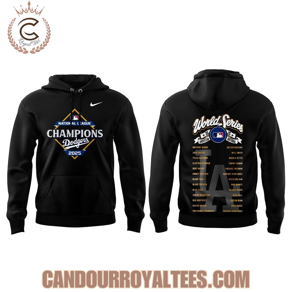 Dodgers Back to Back National League Champions 2025 Hoodie Dodgers Back to Back National League Champions 2025 Hoodie