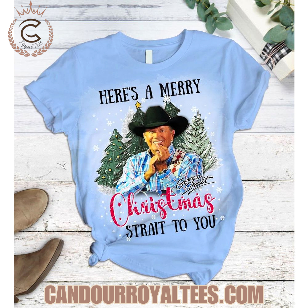George Strait Here's A Merry Christmas Strait To You Pajamas Set George Strait Here's A Merry Christmas Strait To You Pajamas Set