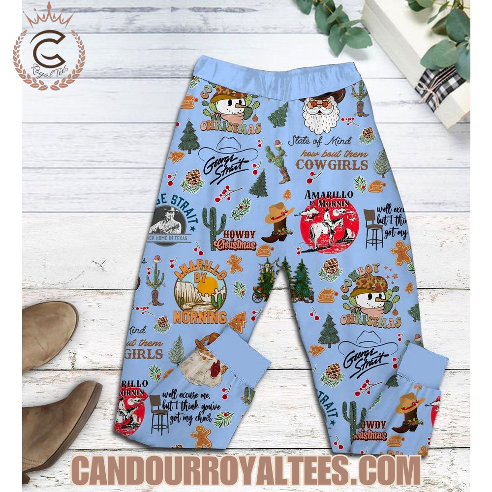 George Strait Here's A Merry Christmas Strait To You Pajamas Set George Strait Here's A Merry Christmas Strait To You Pajamas Set