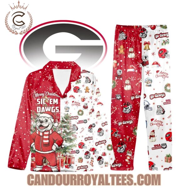 Georgia Bulldogs Merry Christmas Sic ‘Em Dawgs Pajamas Set