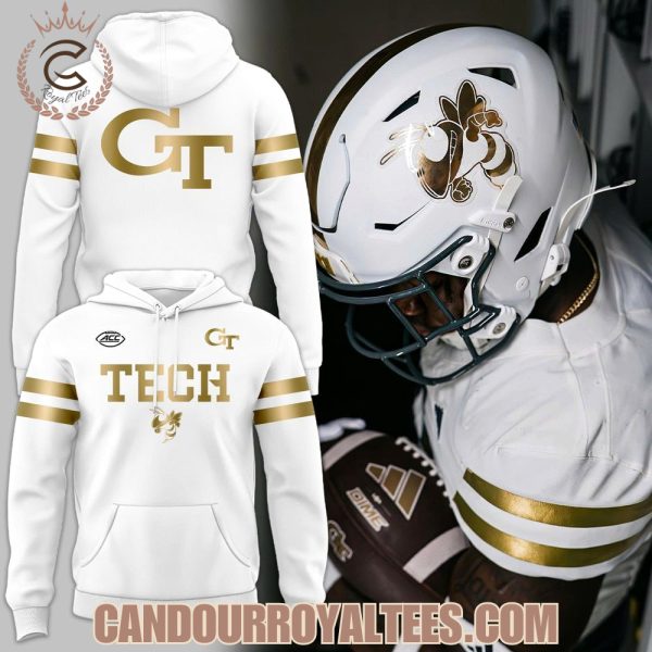 Georgia Tech Football 2025 White Uniform Hoodie