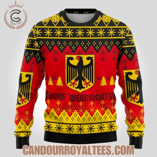 Germany Christmas Frohe Weihnachten Ugly Sweater Germany Christmas Frohe Weihnachten Ugly Sweater
