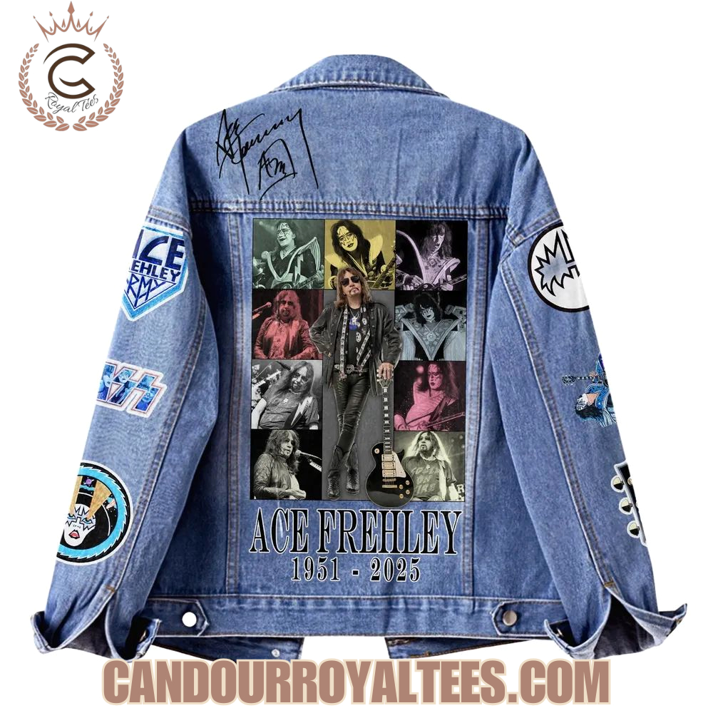 Gleammerch Ace Frehley x Kiss Band Denim Jacket Gleammerch Ace Frehley x Kiss Band Denim Jacket