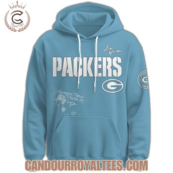 Green Bay Packers x Alex Warren Cheaper Than Therapy Tour 2025 Hoodie